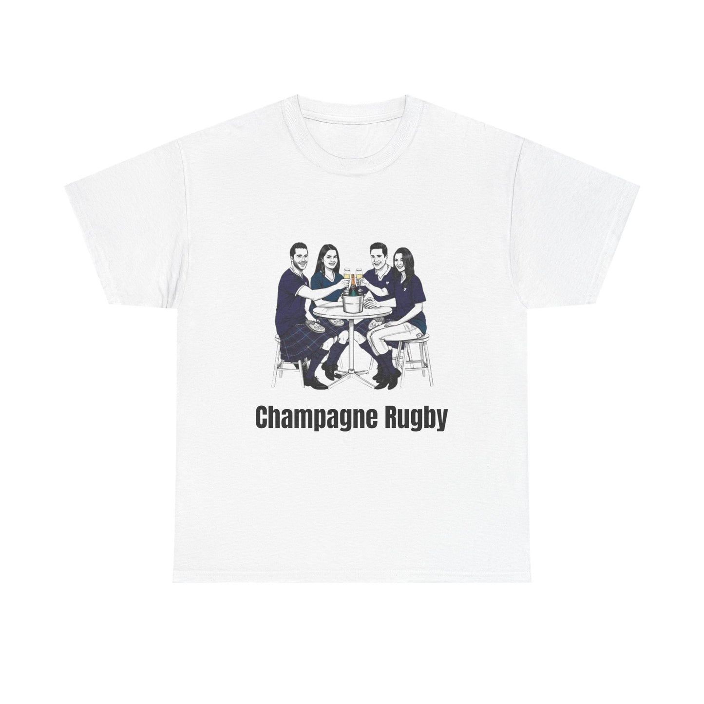Champagne Rugby T-Shirt – Six Nations Scotland Fan Gift