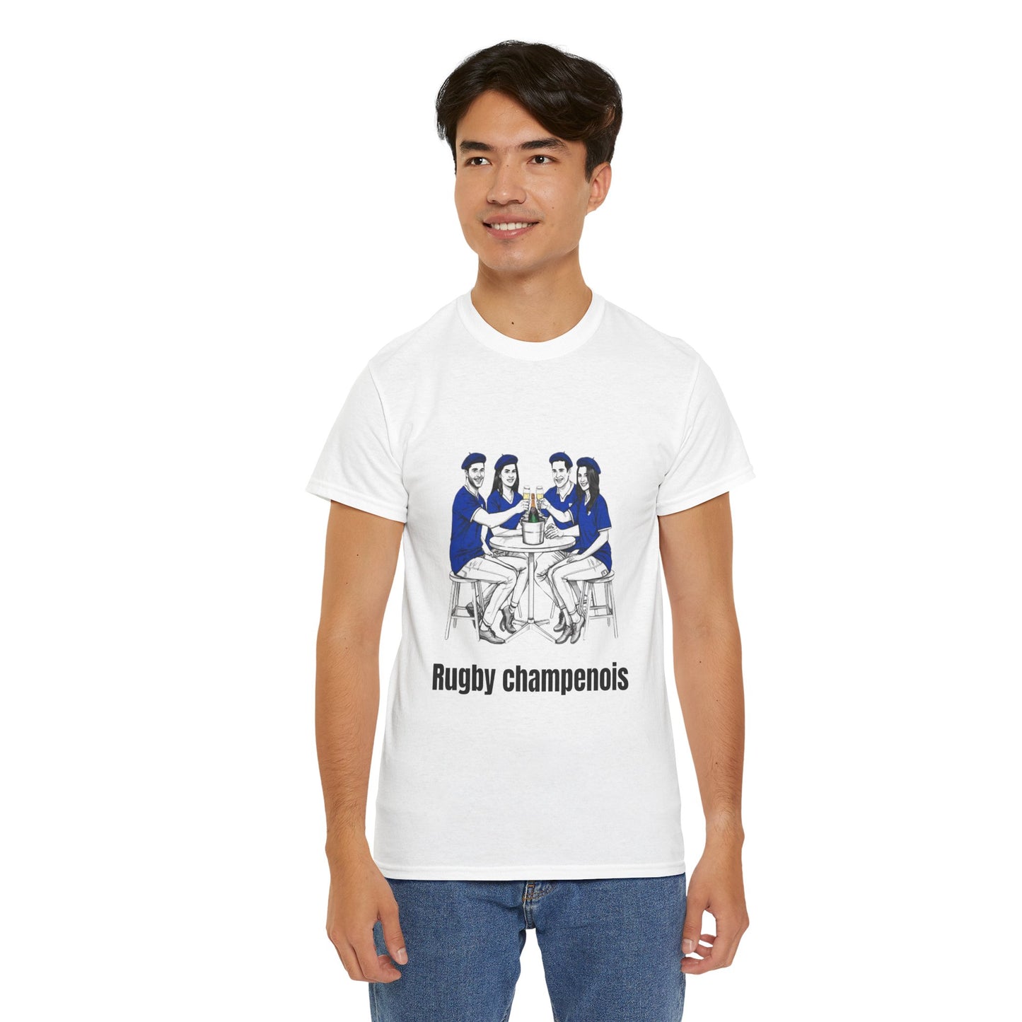 Champagne Rugby T-shirt - French Rubgy Fan Gift