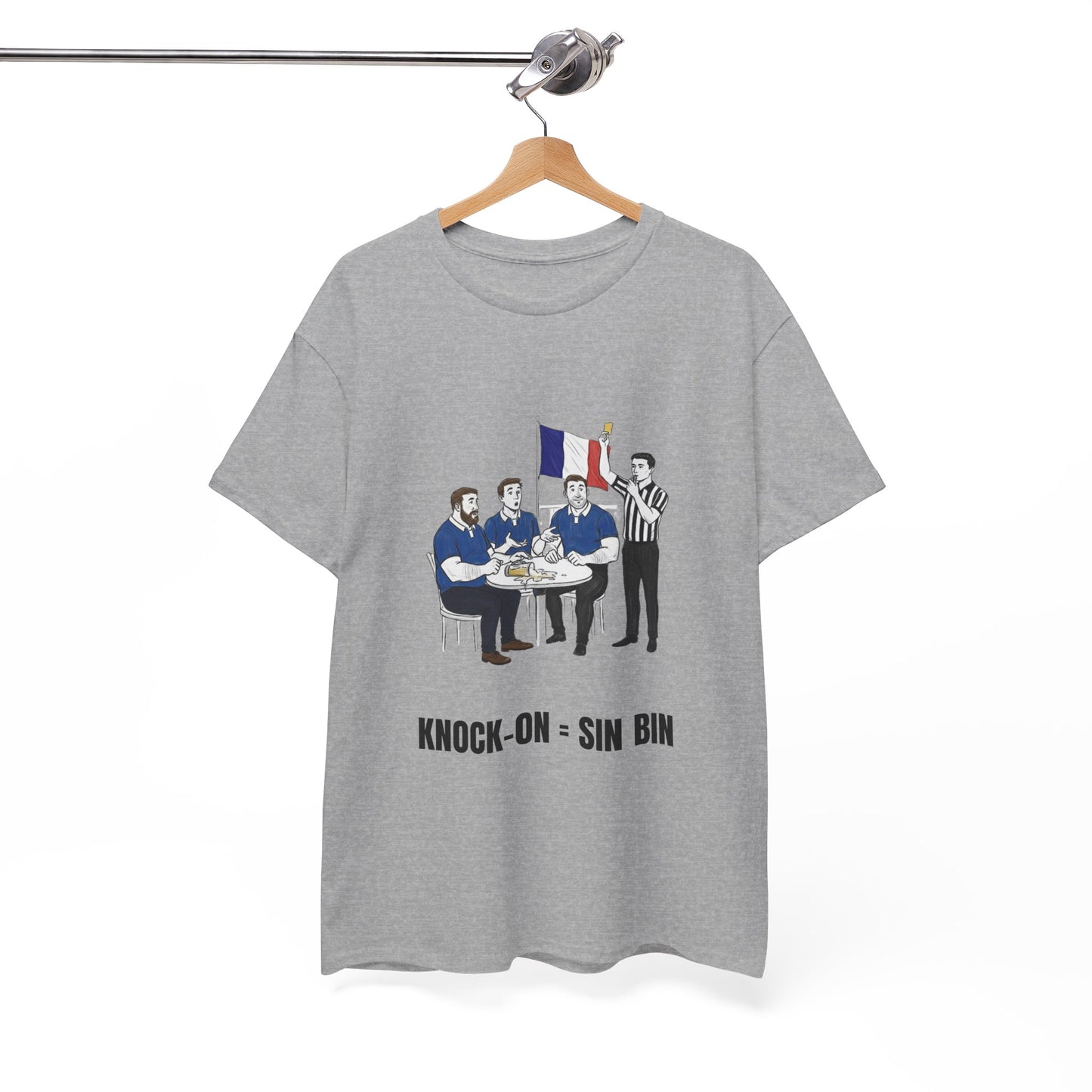 T-shirt rugby et bière français – Carton jaune renversé | T-shirt humoristique pour supporters de rugby