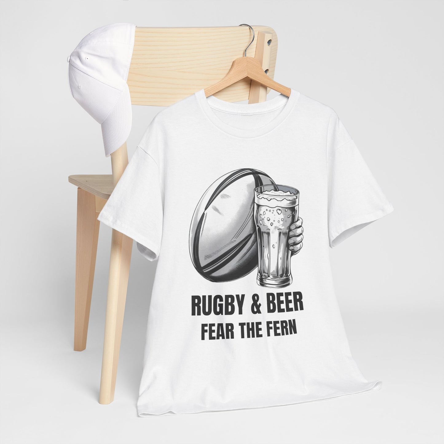 Rugby & Beer ¨Fear the Fern¨ T-Shirt - New Zealand Rugby Fan Matchday Gift