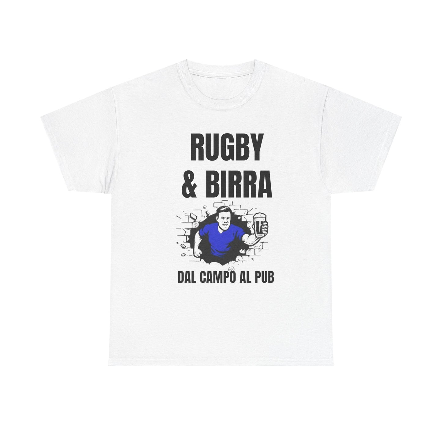 Rugby & Beer T-Shirt – From the Pitch to the Pub | Italian Rugby Fans Tee