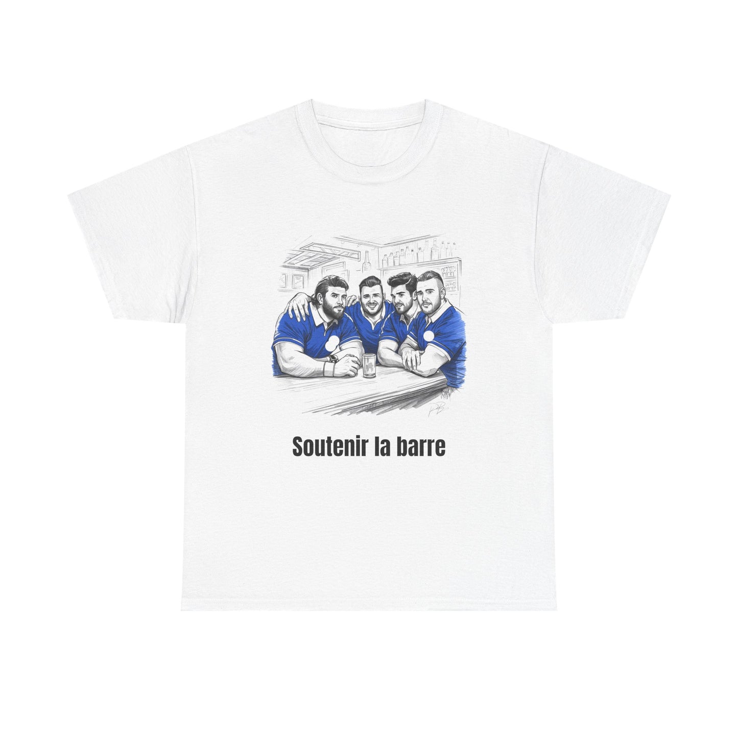 Propping up the Bar – Funny French Rugby T-Shirt for Fans and Gifts