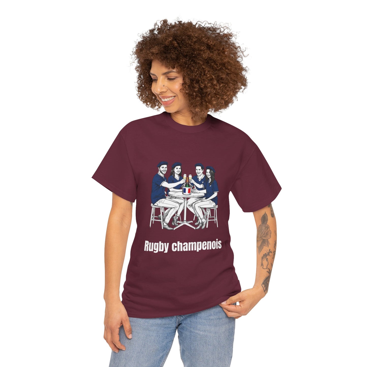 Champagne Rugby T-shirt - French Rubgy Fan Gift