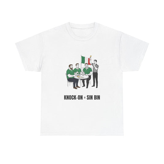 T-shirt rugby irlandais et bière – Carton jaune renversé | T-shirt humoristique pour supporters de rugby 