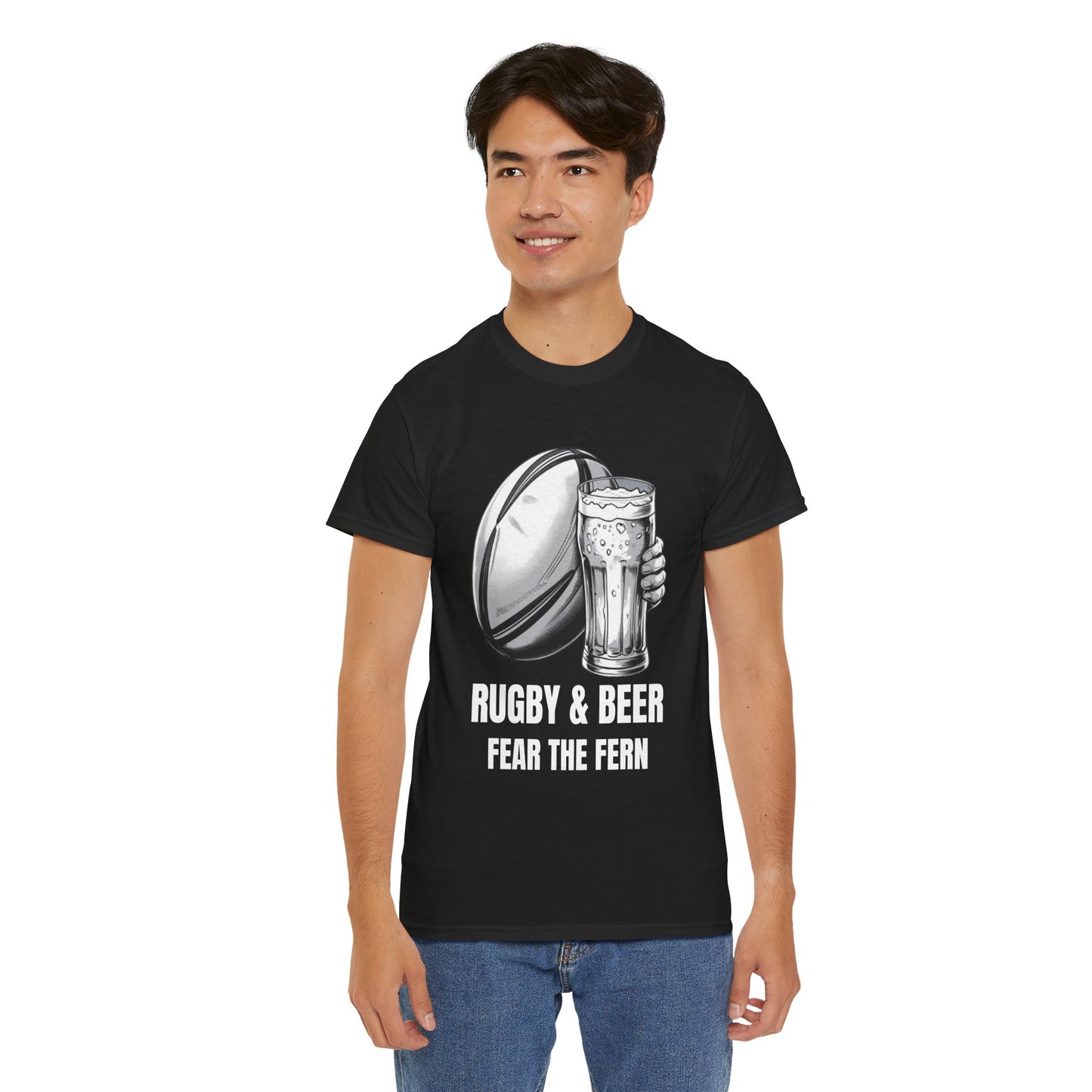 Rugby & Beer ¨Fear the Fern¨ T-Shirt - New Zealand Rugby Fan Matchday Gift