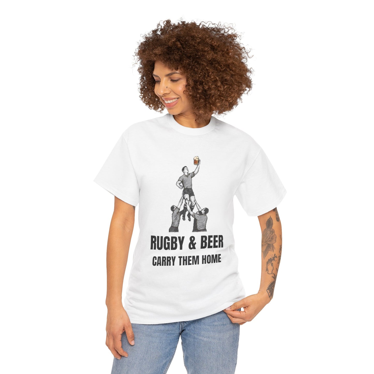 Carry Them Home England Rugby T-Shirt | Rugby & Beer Fan Tee