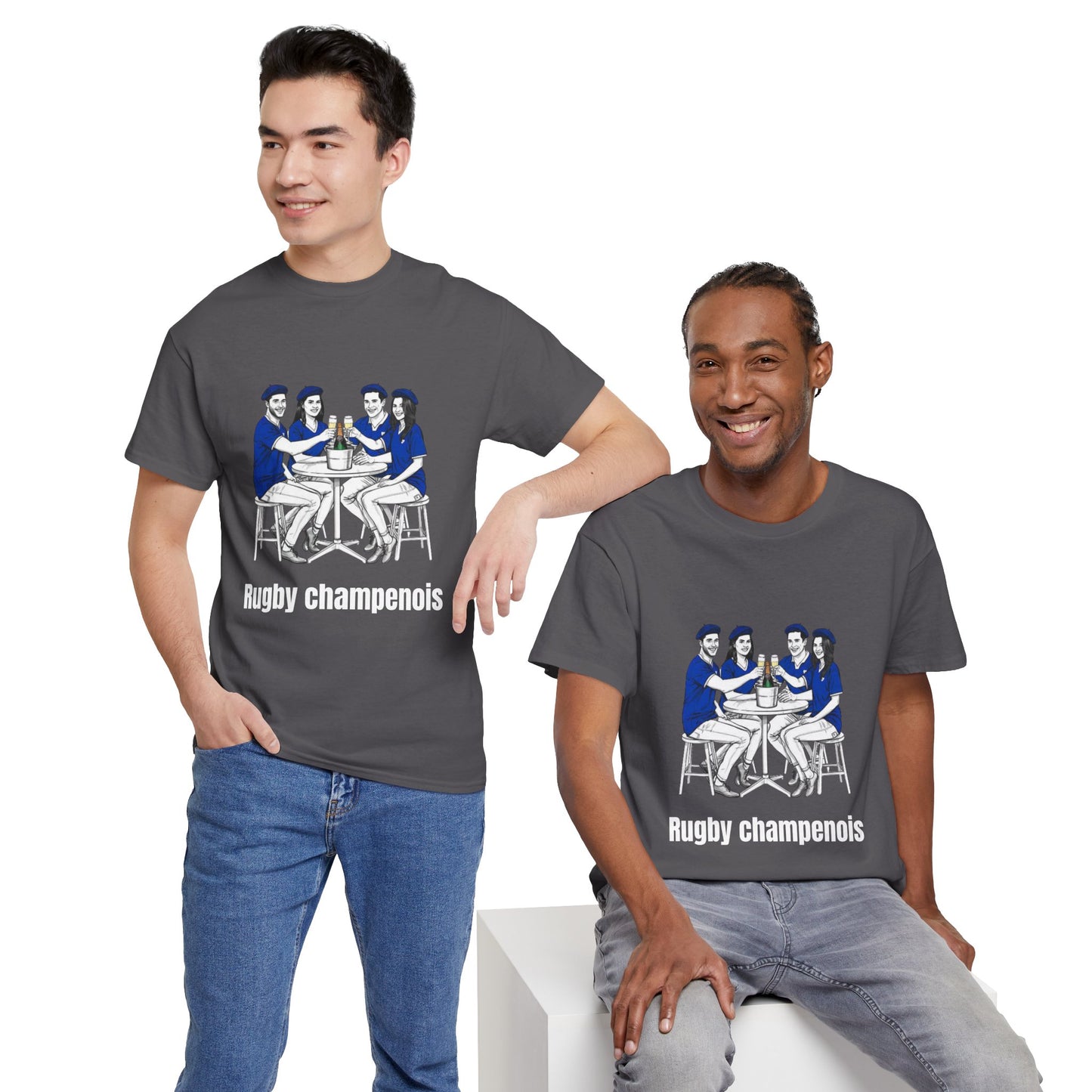 Champagne Rugby T-shirt - French Rubgy Fan Gift