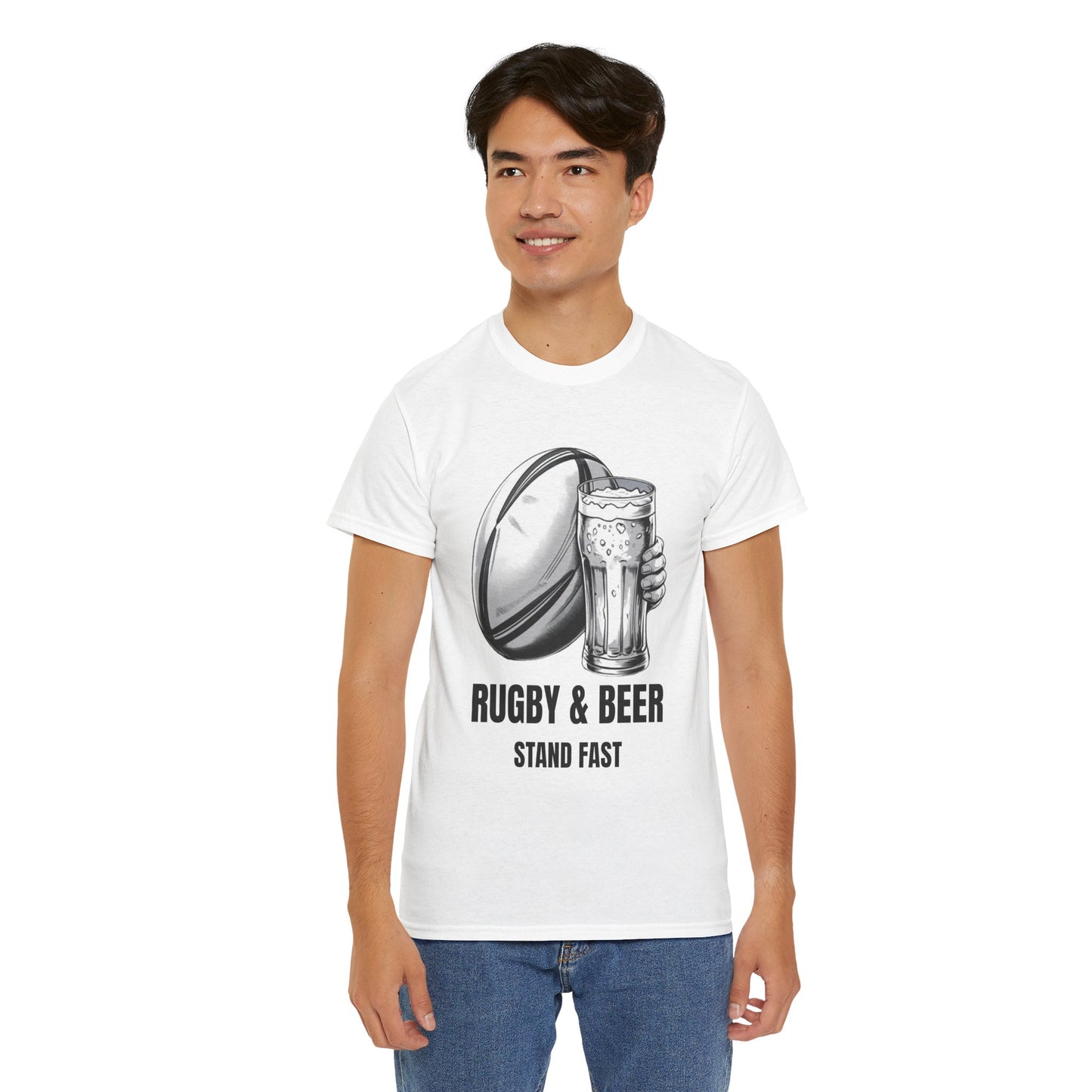 Rugby & Beer “Stand Fast” T-Shirt – Scotland Rugby Fan Matchday Gift