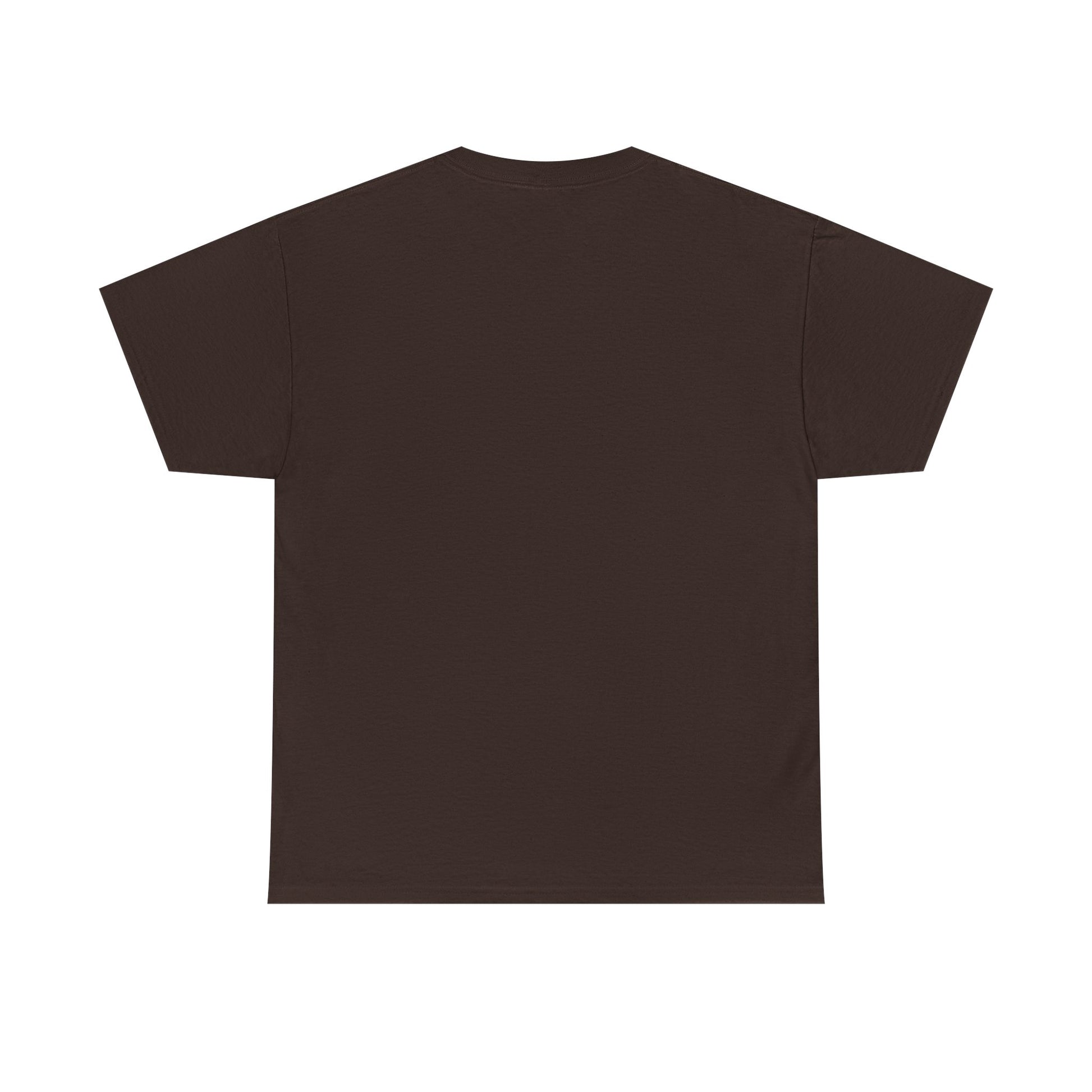Plain brown t-shirt on a white background