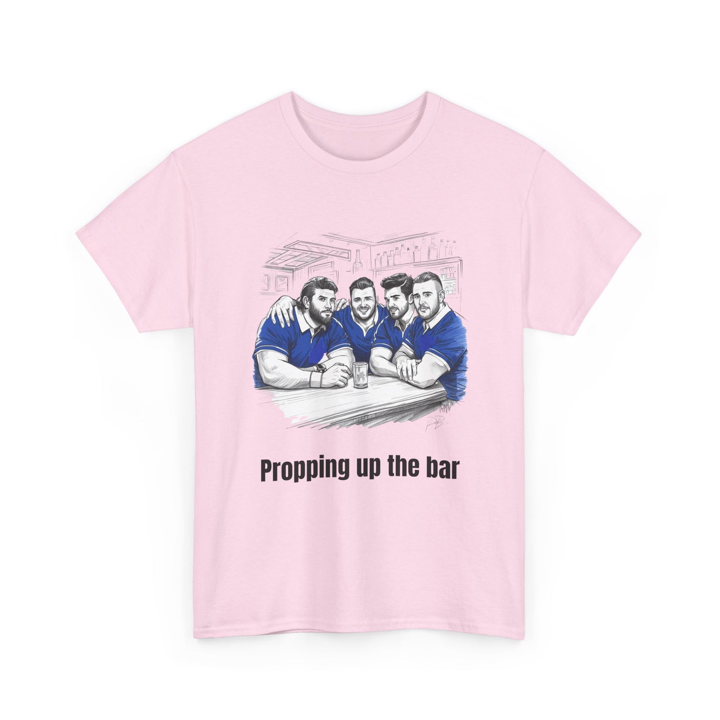 Propping Up The Bar – Funny Scottish Rugby T-Shirt for Fans & Gifts