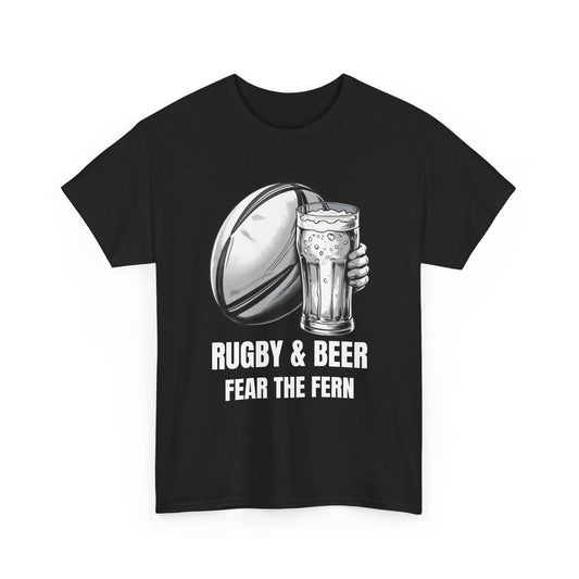 Rugby & Beer ¨Fear the Fern¨ T-Shirt - New Zealand Rugby Fan Matchday Gift