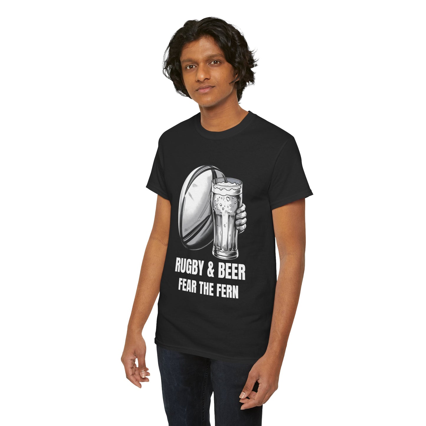 Rugby & Beer ¨Fear the Fern¨ T-Shirt - New Zealand Rugby Fan Matchday Gift
