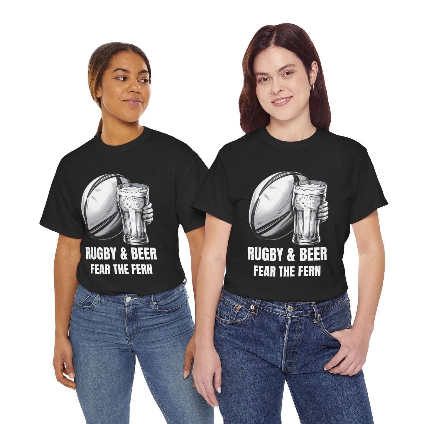 Rugby & Beer ¨Fear the Fern¨ T-Shirt - New Zealand Rugby Fan Matchday Gift