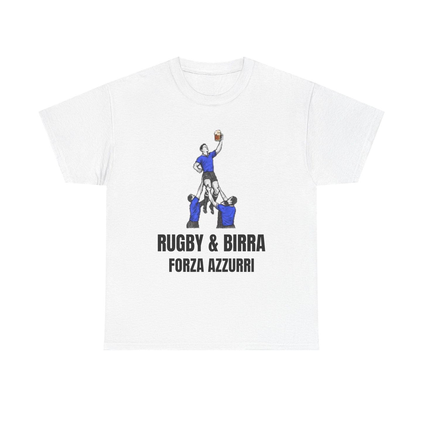 Forza Azzurri Italy Rugby T-Shirt | Rugby & Birra Fan Tee