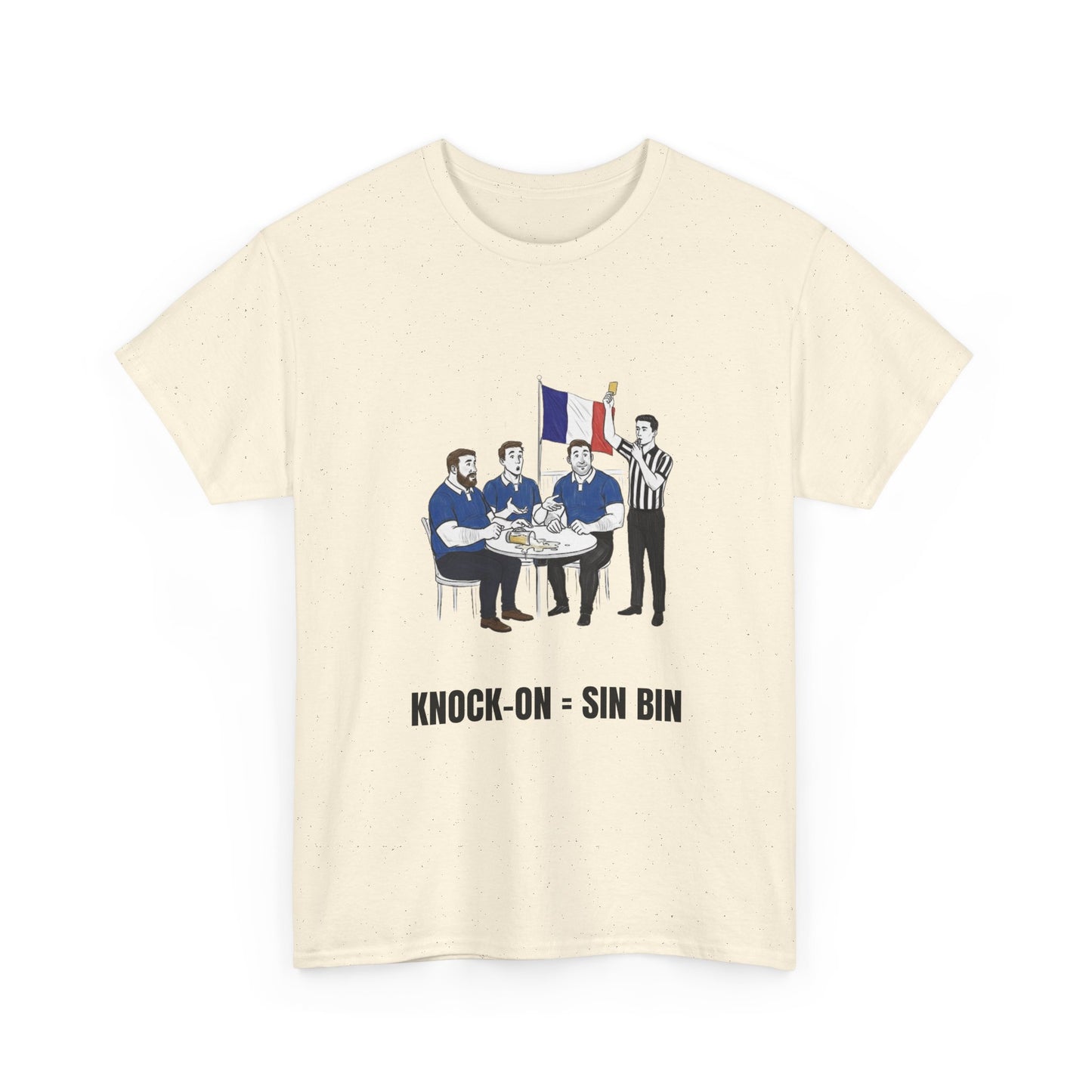 T-shirt rugby et bière français – Carton jaune renversé | T-shirt humoristique pour supporters de rugby 