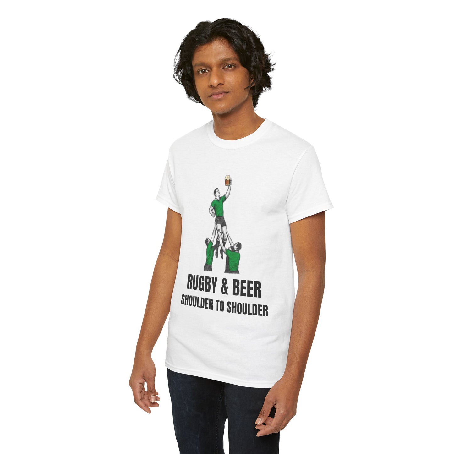 Shoulder to Shoulder Irish Rugby T-Shirt | Rugby & Beer Fan Tee