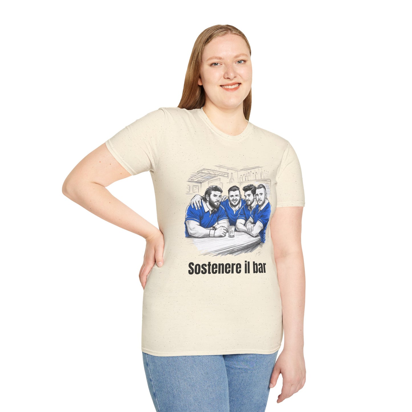 Propping Up The Bar – Funny Italian Rugby T-Shirt for Fans & Gifts
