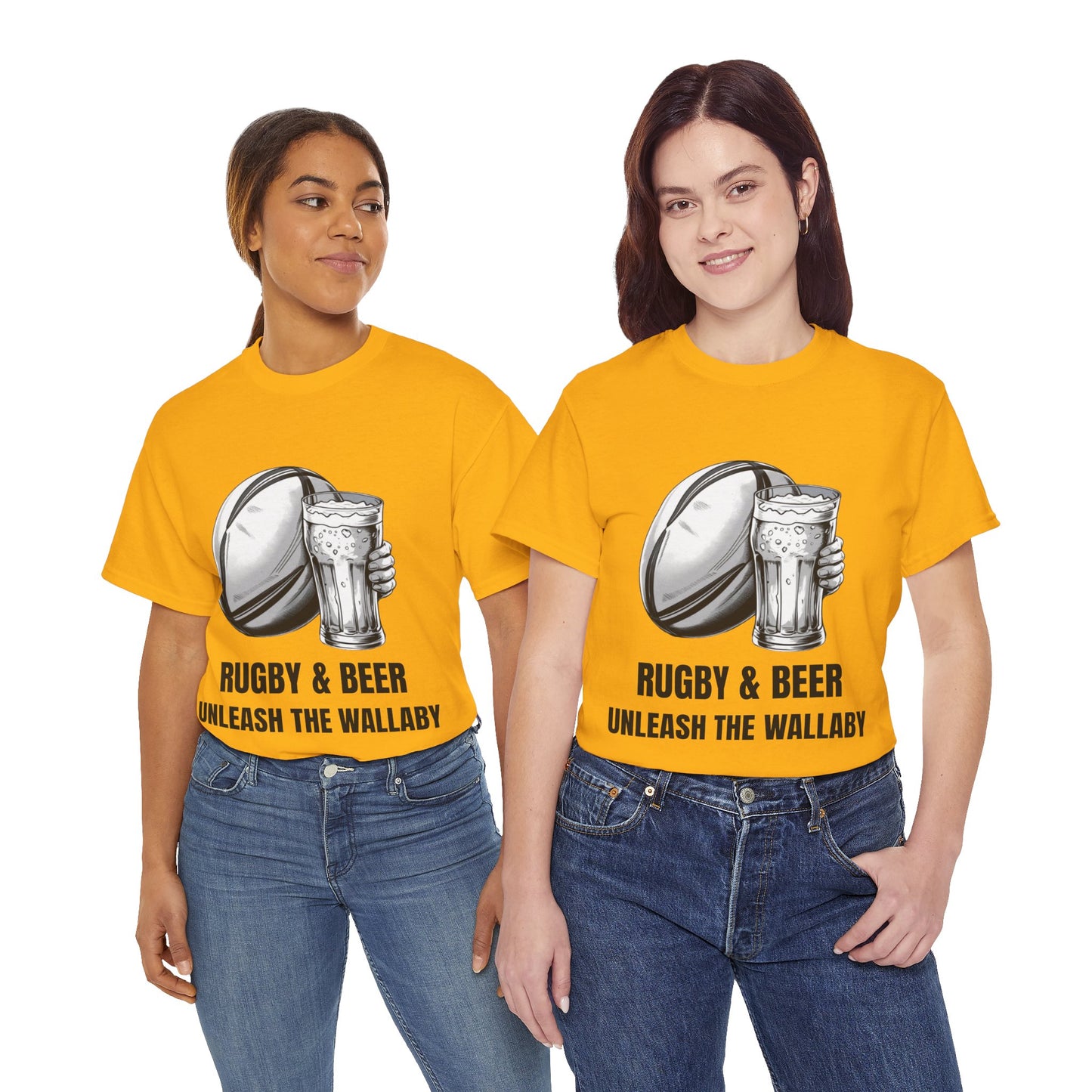 Rugby & Beer ¨Unleash the Wallaby¨ T-Shirt - Australian Rugby Fan Matchday Gift
