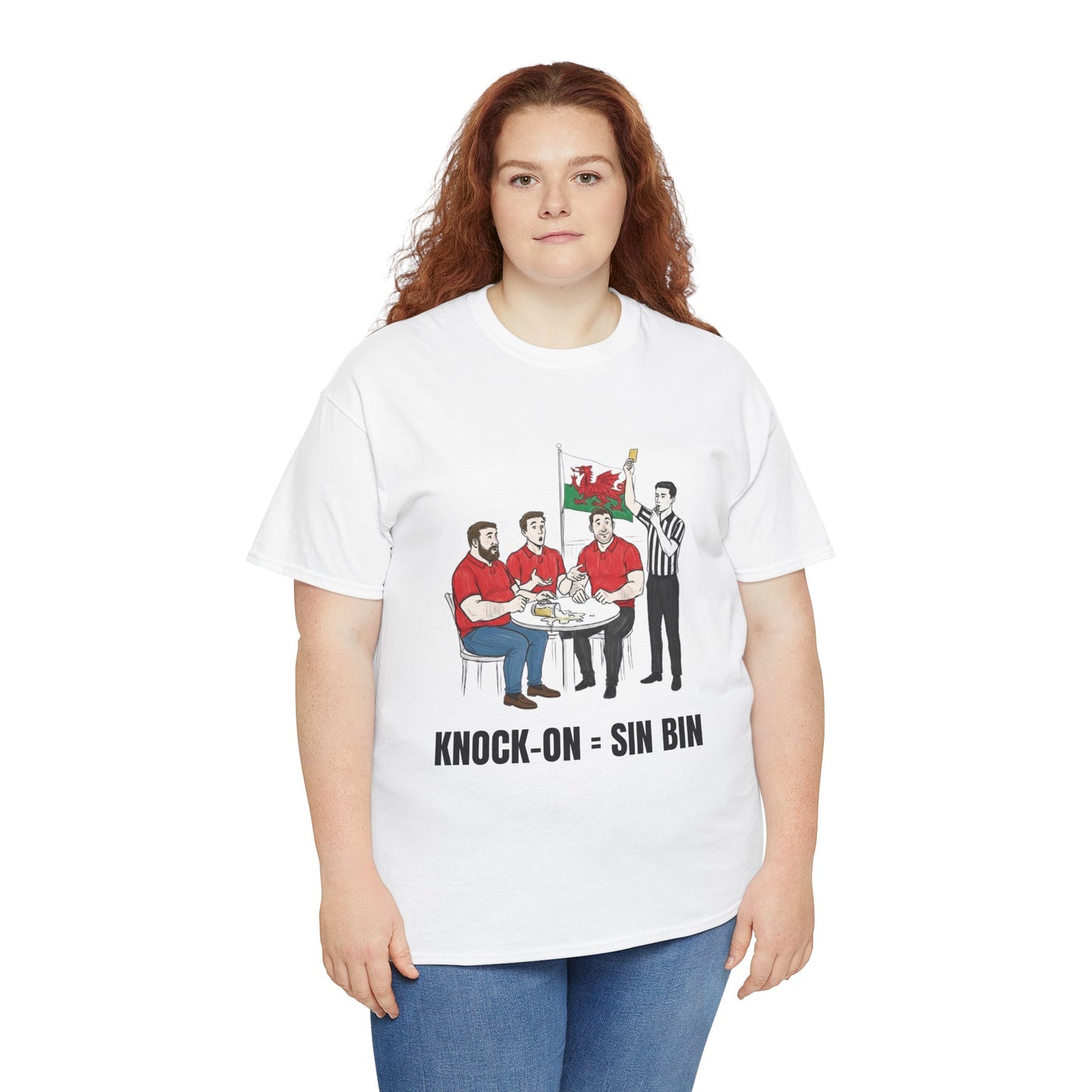 Welsh Rugby & Beer T-Shirt – Yellow Card Pint Spill | Funny Rugby Fans Tee