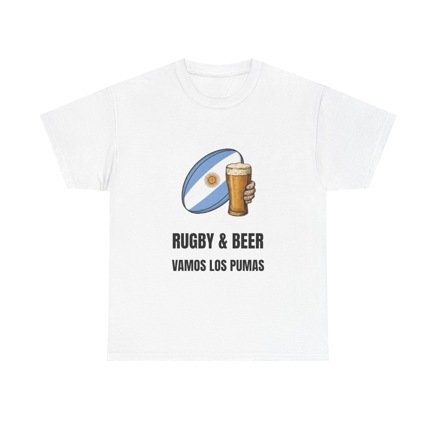 Argentina Rugby & Beer T-Shirt - Vamos Los Pumas Fan Tee | Match Day Apparel