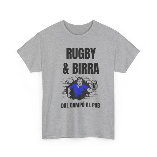 Rugby & Beer T-Shirt – From the Pitch to the Pub | Italian Rugby Fans Tee