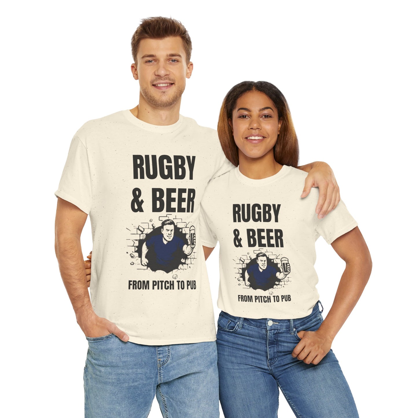 Rugby & Beer T-Shirt – From the Pitch to the Pub | Scottish Rugby Fans Tee