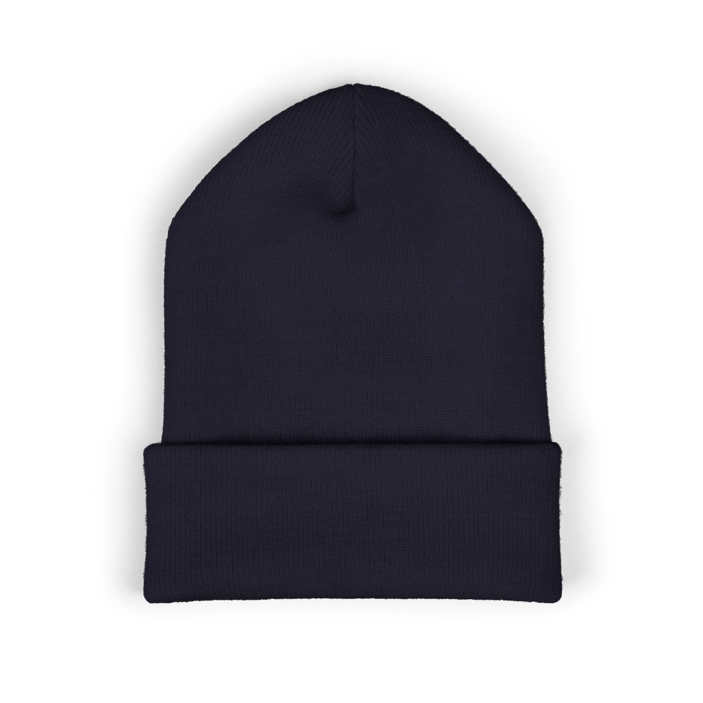 Scrum & Stout Navy Beanie | Irish Rugby Fan Knit Hat | Rugby & Beer Cuffed Beanie