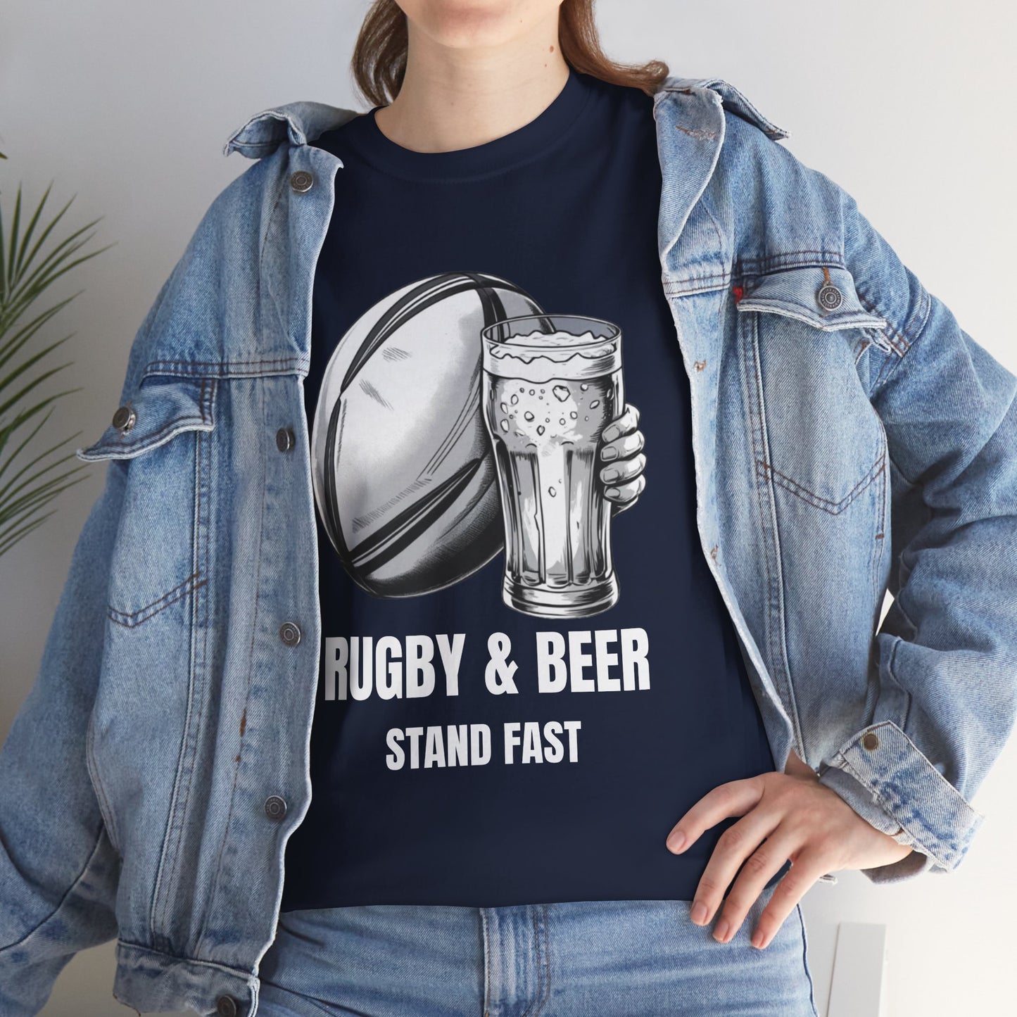 Rugby & Beer “Stand Fast” T-Shirt – Scotland Rugby Fan Matchday Gift