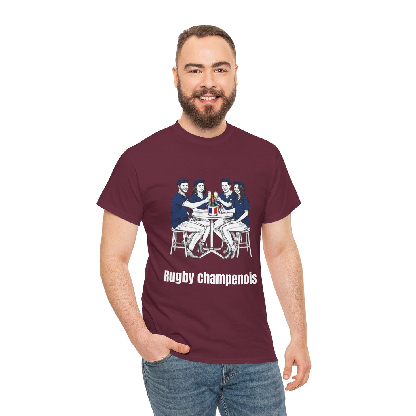 Champagne Rugby T-shirt - French Rubgy Fan Gift