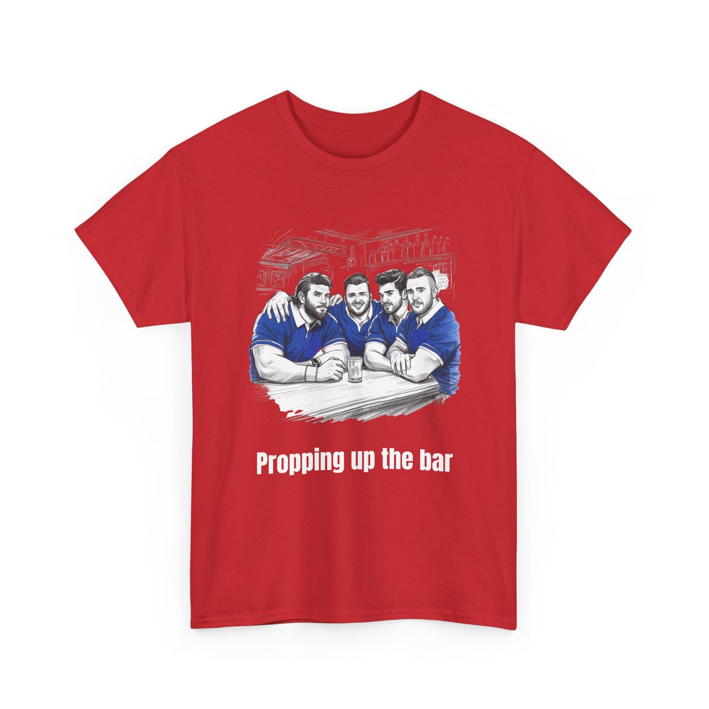 Propping Up The Bar – Funny Scottish Rugby T-Shirt for Fans & Gifts