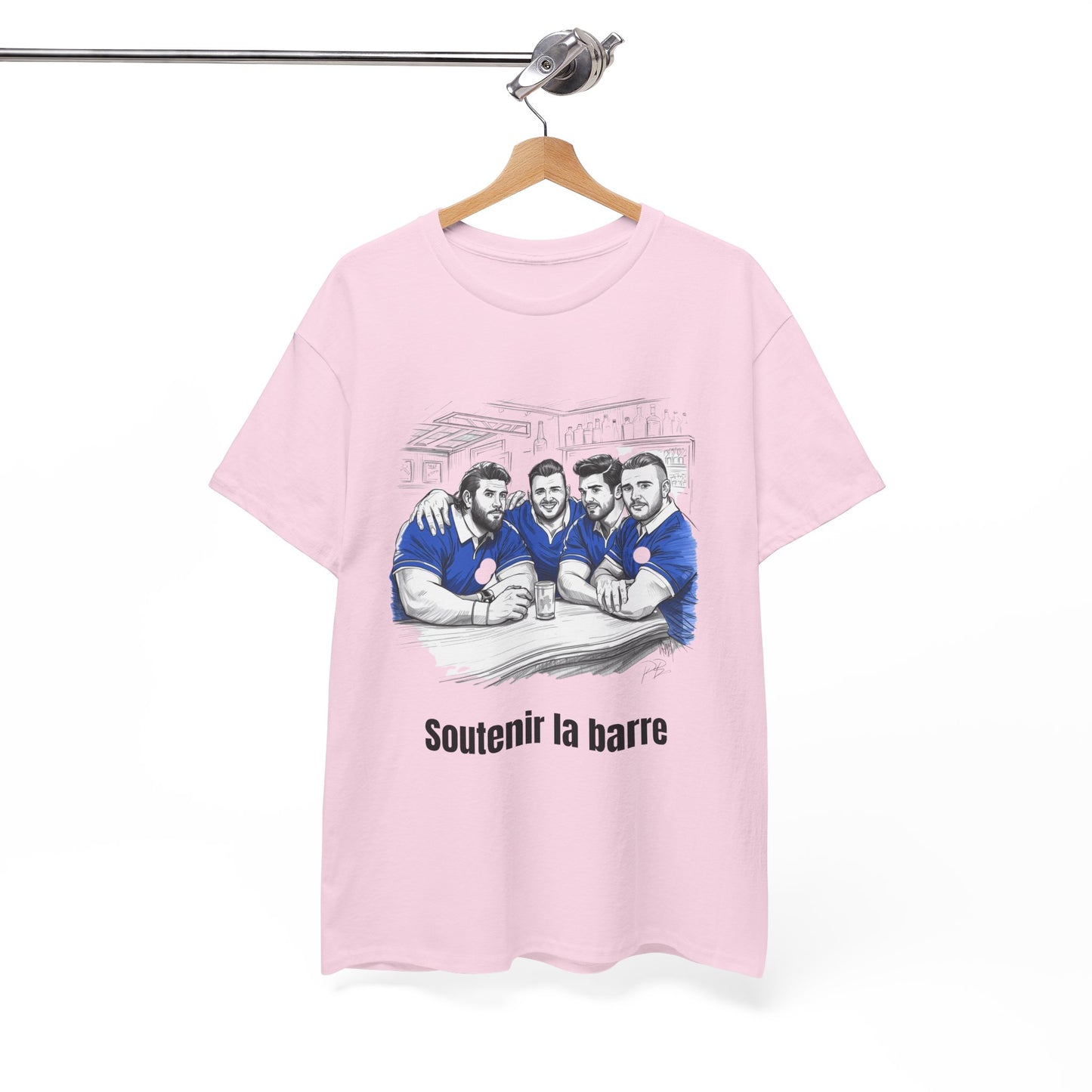 Propping up the Bar – Funny French Rugby T-Shirt for Fans and Gifts
