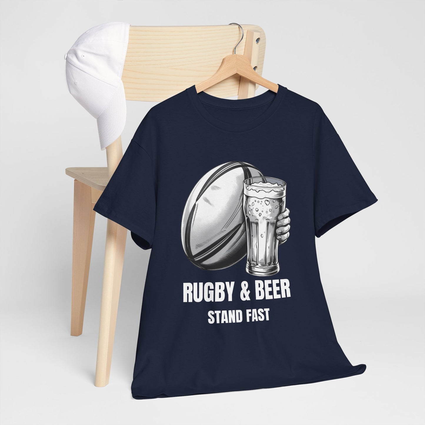 Rugby & Beer “Stand Fast” T-Shirt – Scotland Rugby Fan Matchday Gift