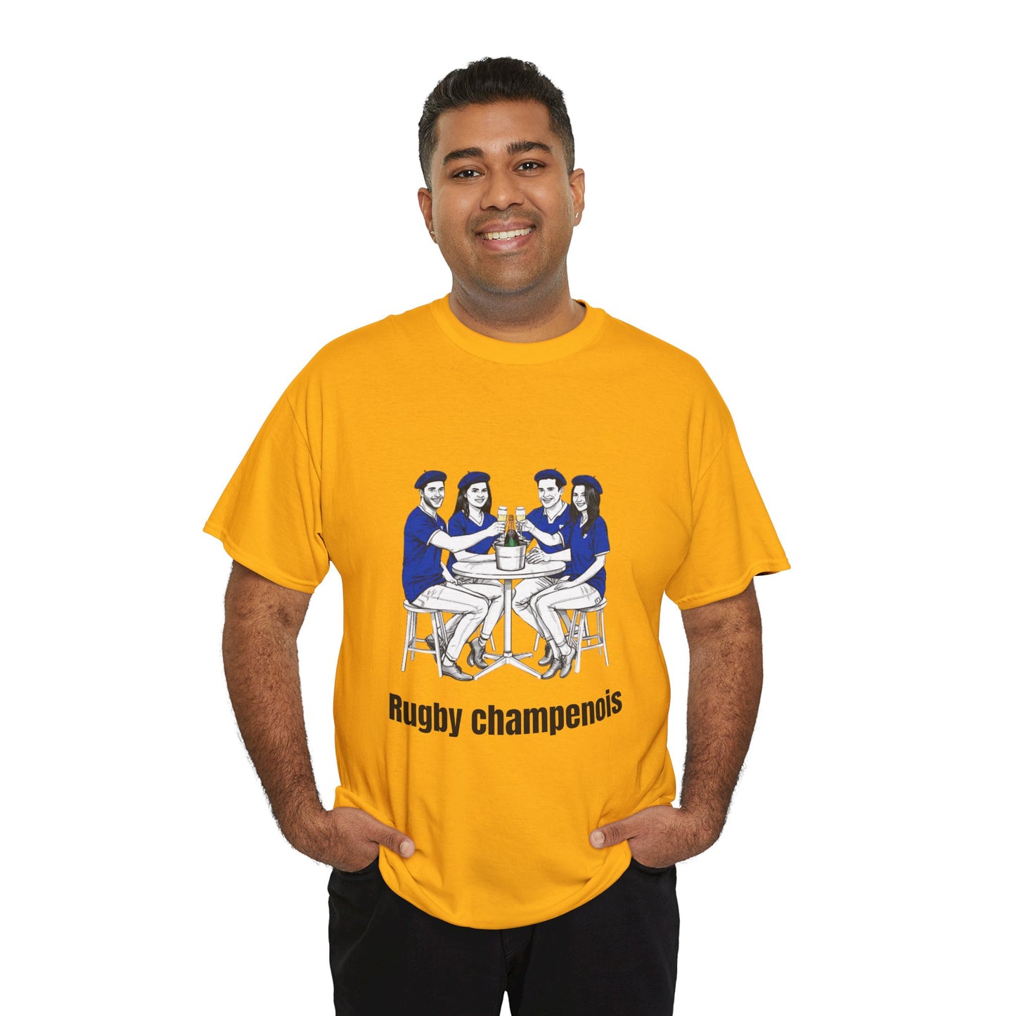 Champagne Rugby T-shirt - French Rubgy Fan Gift
