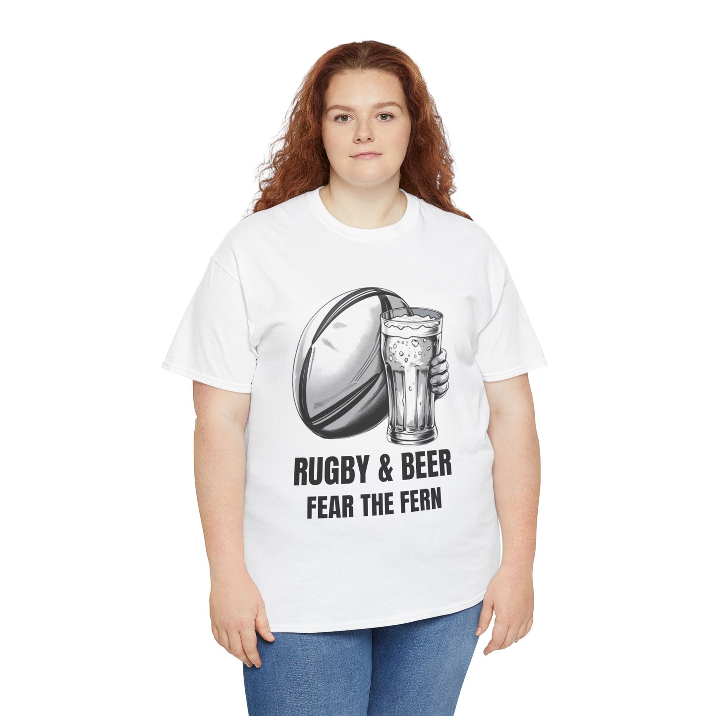 Rugby & Beer ¨Fear the Fern¨ T-Shirt - New Zealand Rugby Fan Matchday Gift