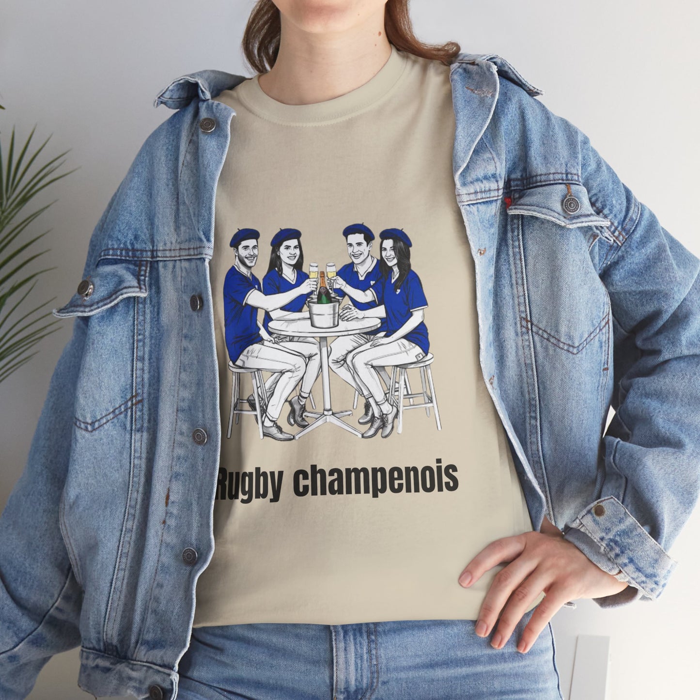 Champagne Rugby T-shirt - French Rubgy Fan Gift