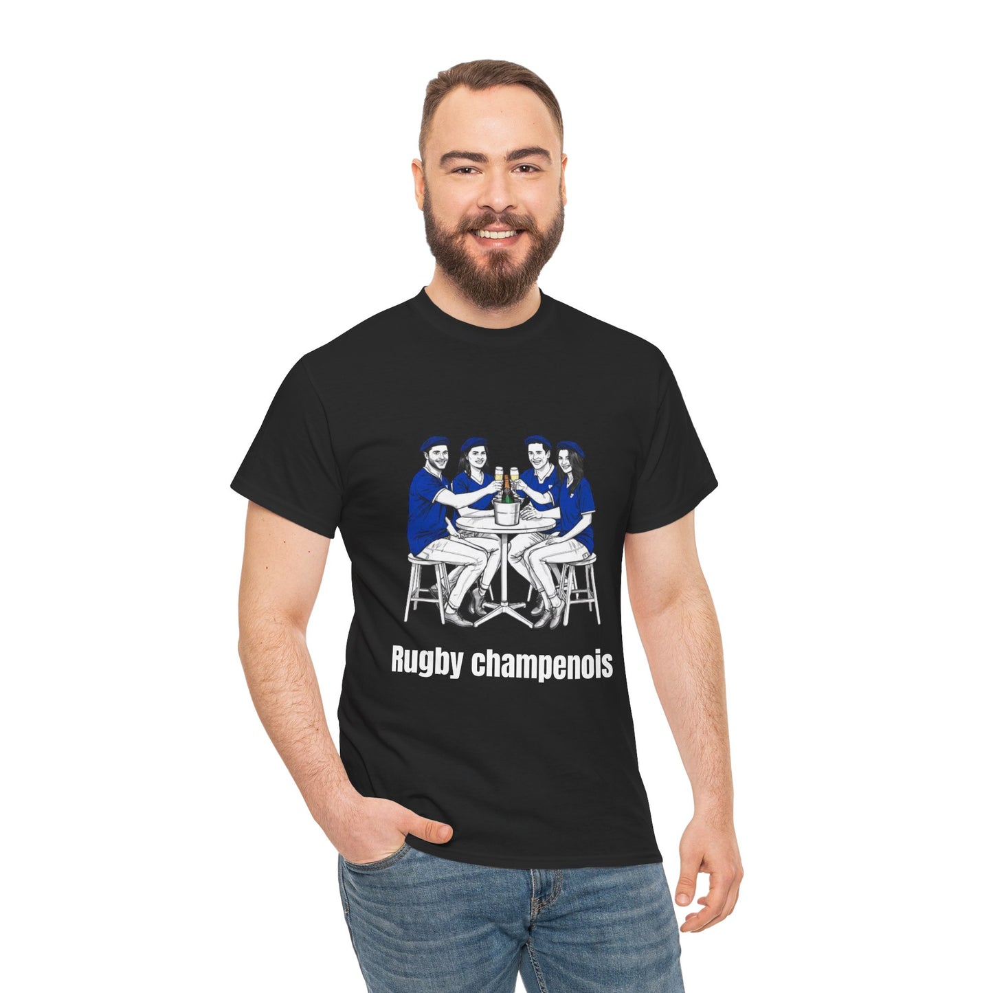Champagne Rugby T-shirt - French Rubgy Fan Gift