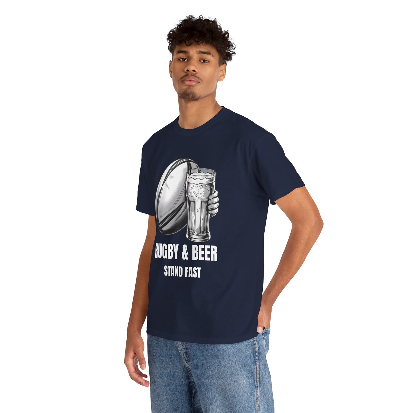 Rugby & Beer “Stand Fast” T-Shirt – Scotland Rugby Fan Matchday Gift