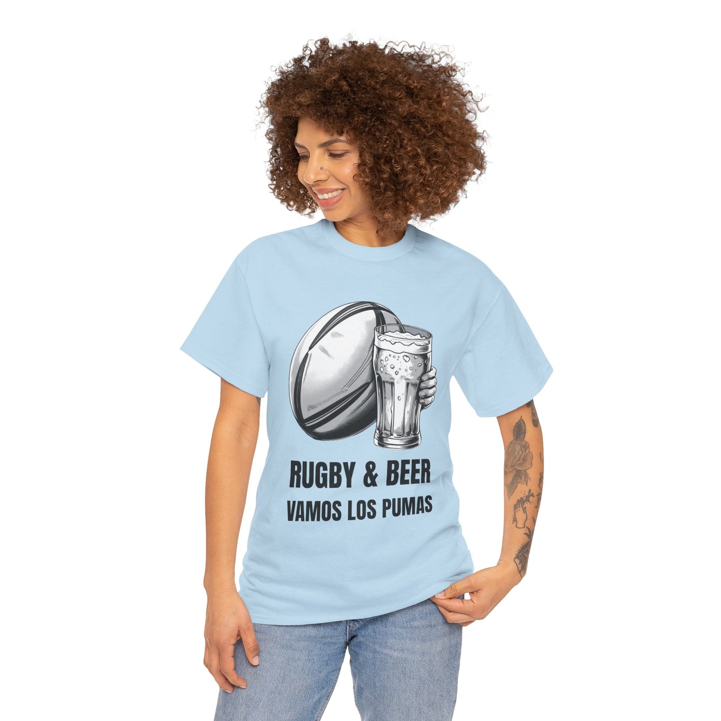 Rugby & Beer ¨Vamos Los Pumas¨ T-Shirt - Argentinian Rugby Fan Matchday Gift