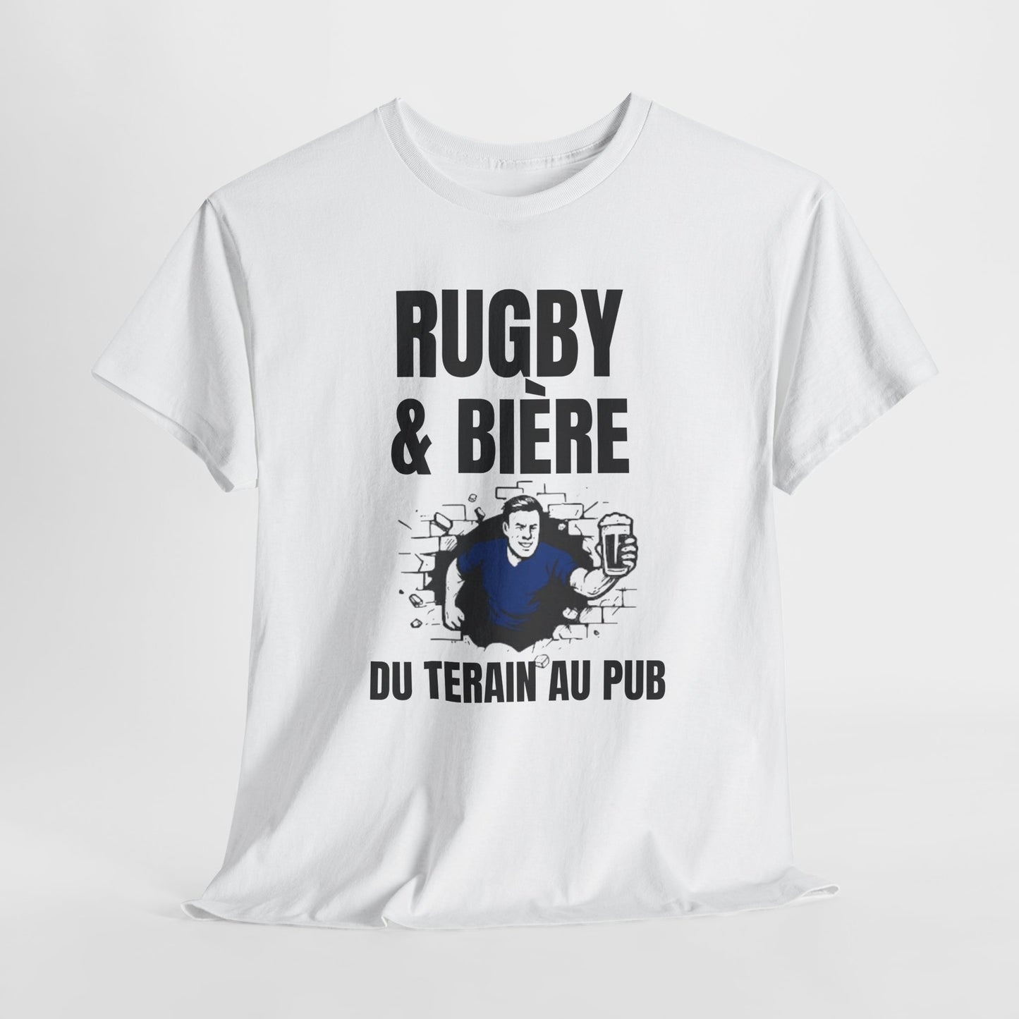 Rugby & Beer T-Shirt – From the Pitch to the Pub | French Rugby Fans Tee