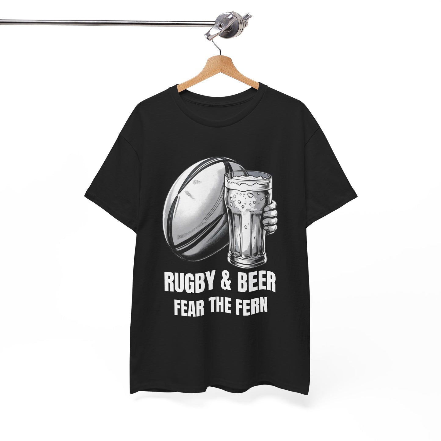 Rugby & Beer ¨Fear the Fern¨ T-Shirt - New Zealand Rugby Fan Matchday Gift