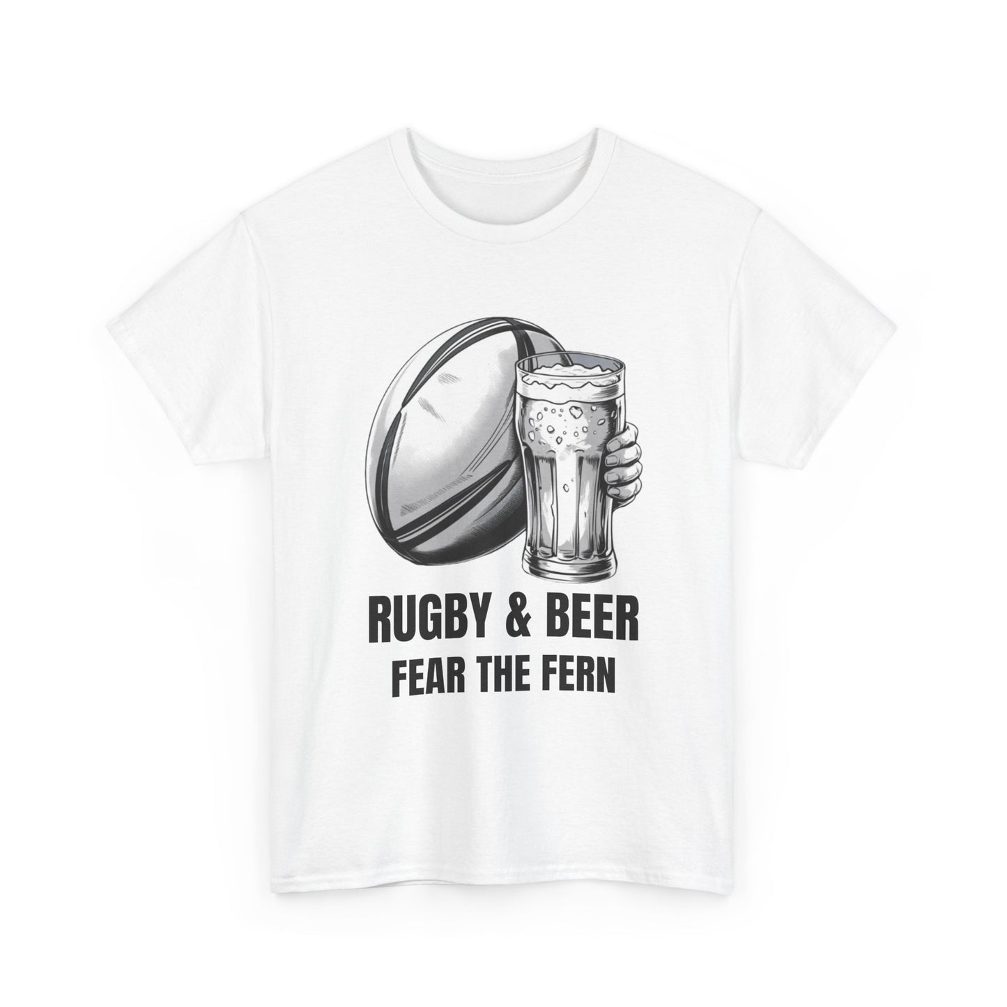 Rugby & Beer ¨Fear the Fern¨ T-Shirt - New Zealand Rugby Fan Matchday Gift