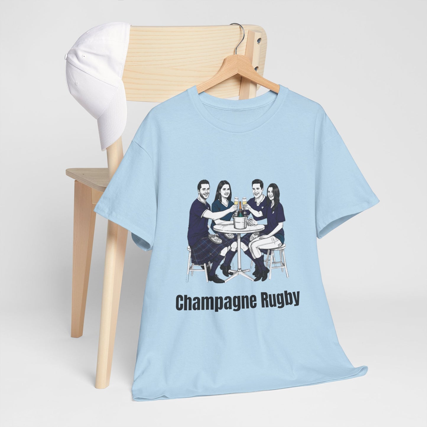 Champagne Rugby T-Shirt – Six Nations Scotland Fan Gift