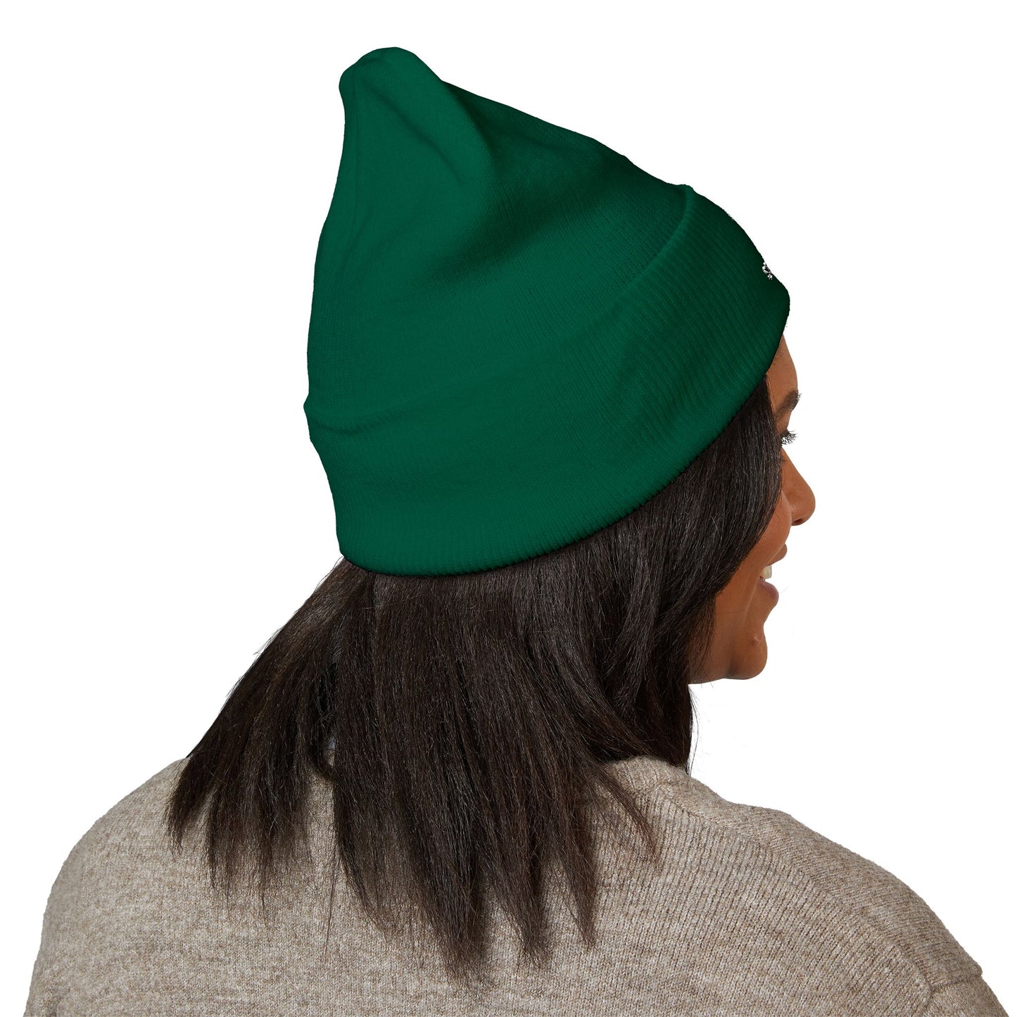 Scrum & Stout Navy Beanie | Irish Rugby Fan Knit Hat | Rugby & Beer Cuffed Beanie