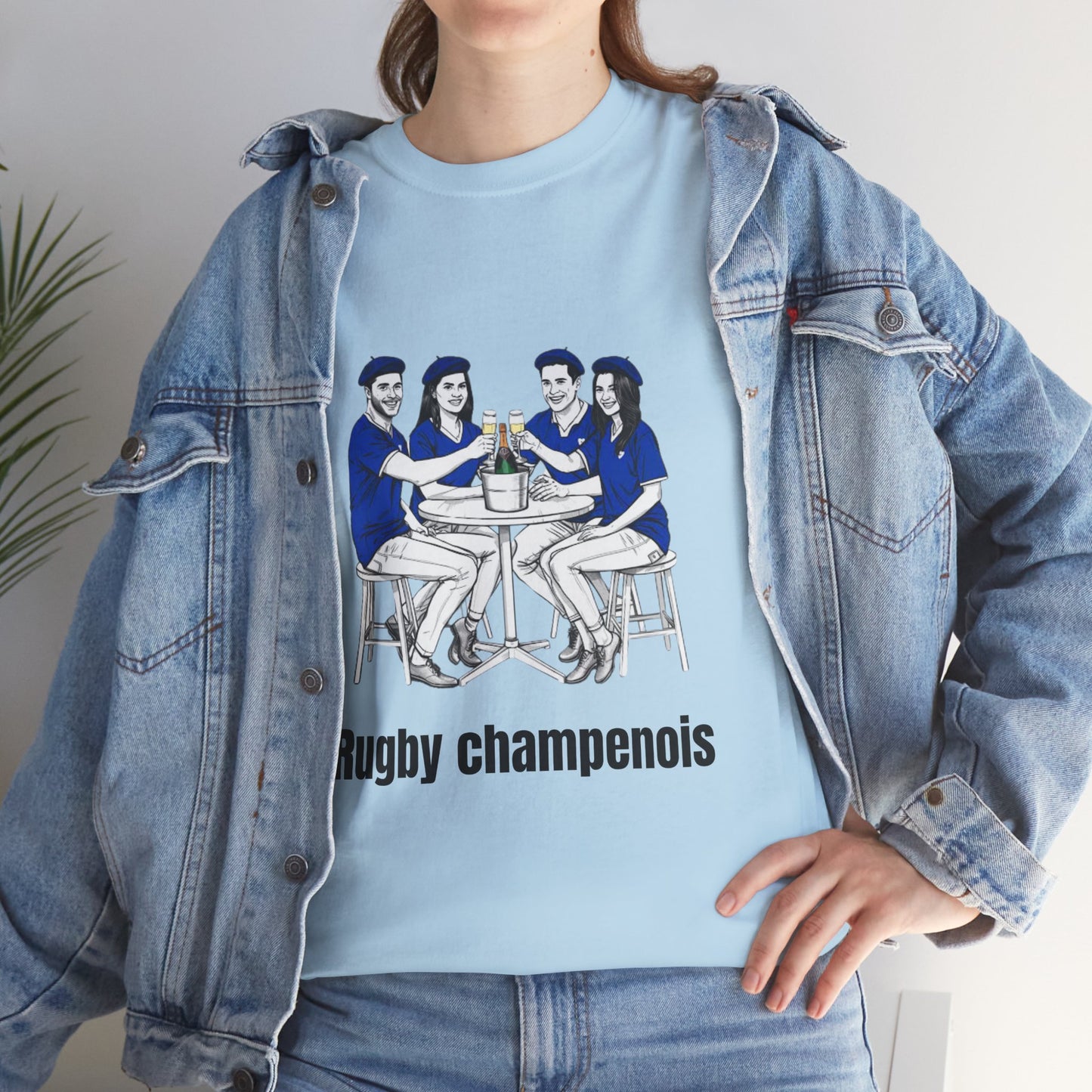 Champagne Rugby T-shirt - French Rubgy Fan Gift