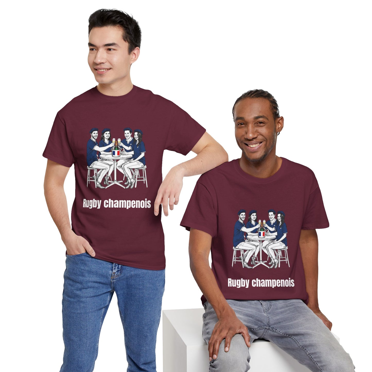Champagne Rugby T-shirt - French Rubgy Fan Gift