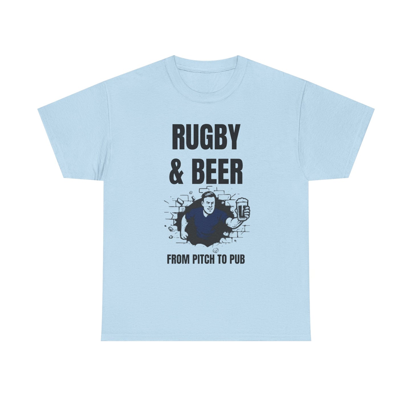 Rugby & Beer T-Shirt – From the Pitch to the Pub | Scottish Rugby Fans Tee