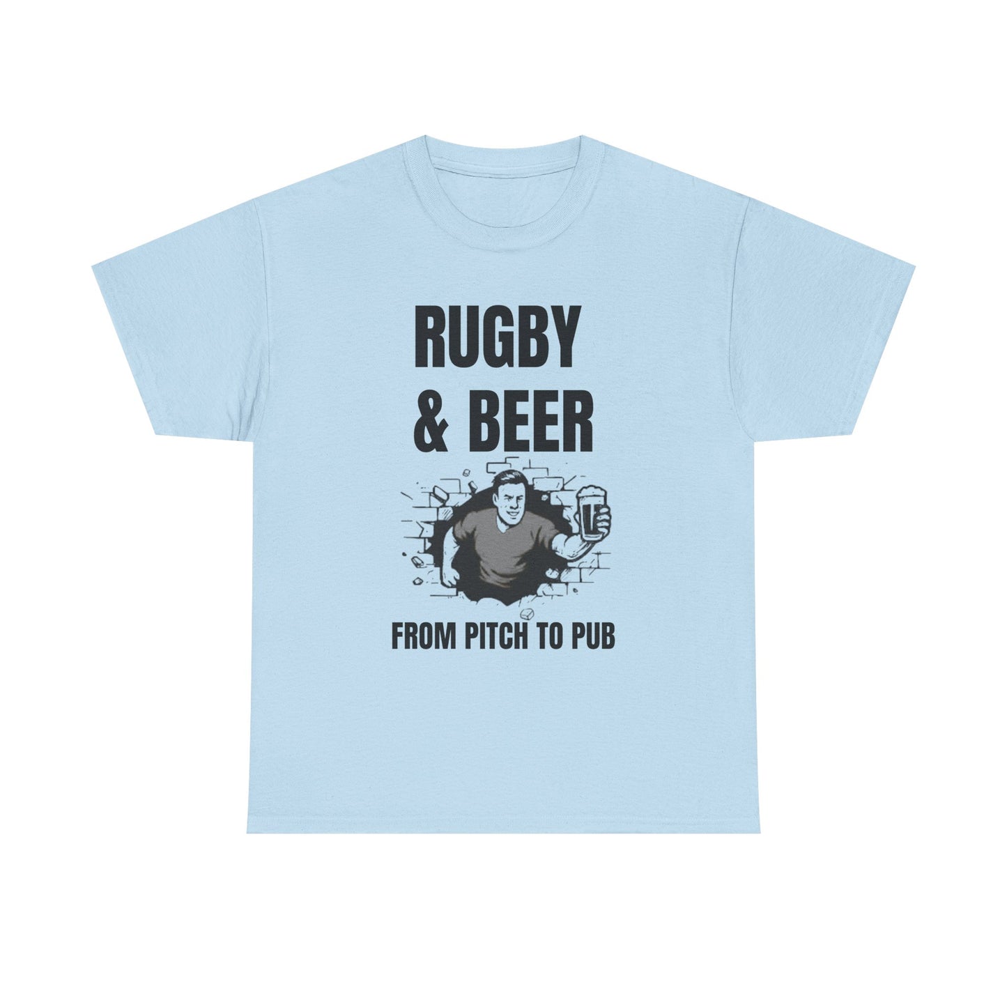 Rugby & Beer T-Shirt – From the Pitch to the Pub | English Rugby Fans Tee