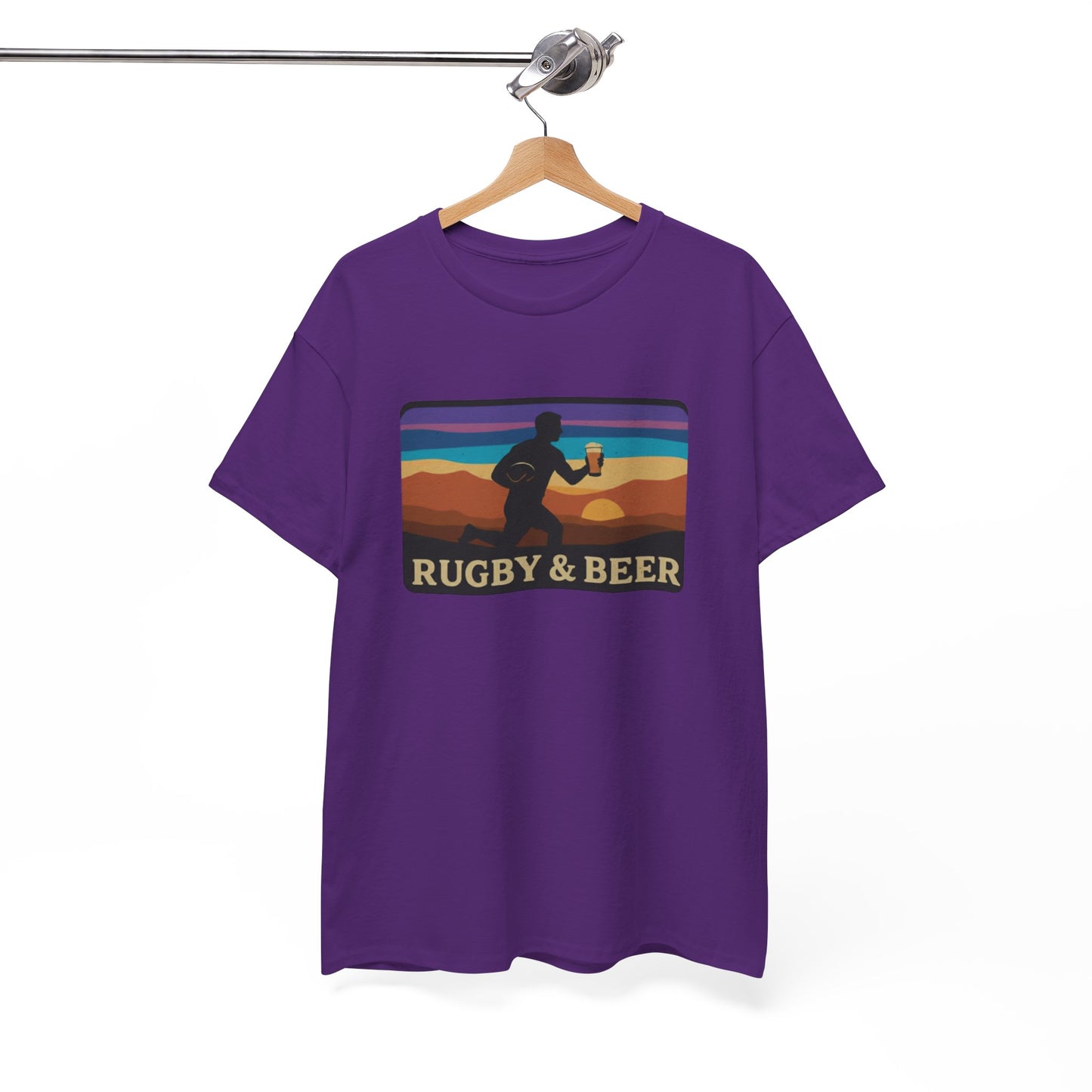 Rugby & Beer Funny T-Shirt | Mens Retro Match Day & Christmas Gift
