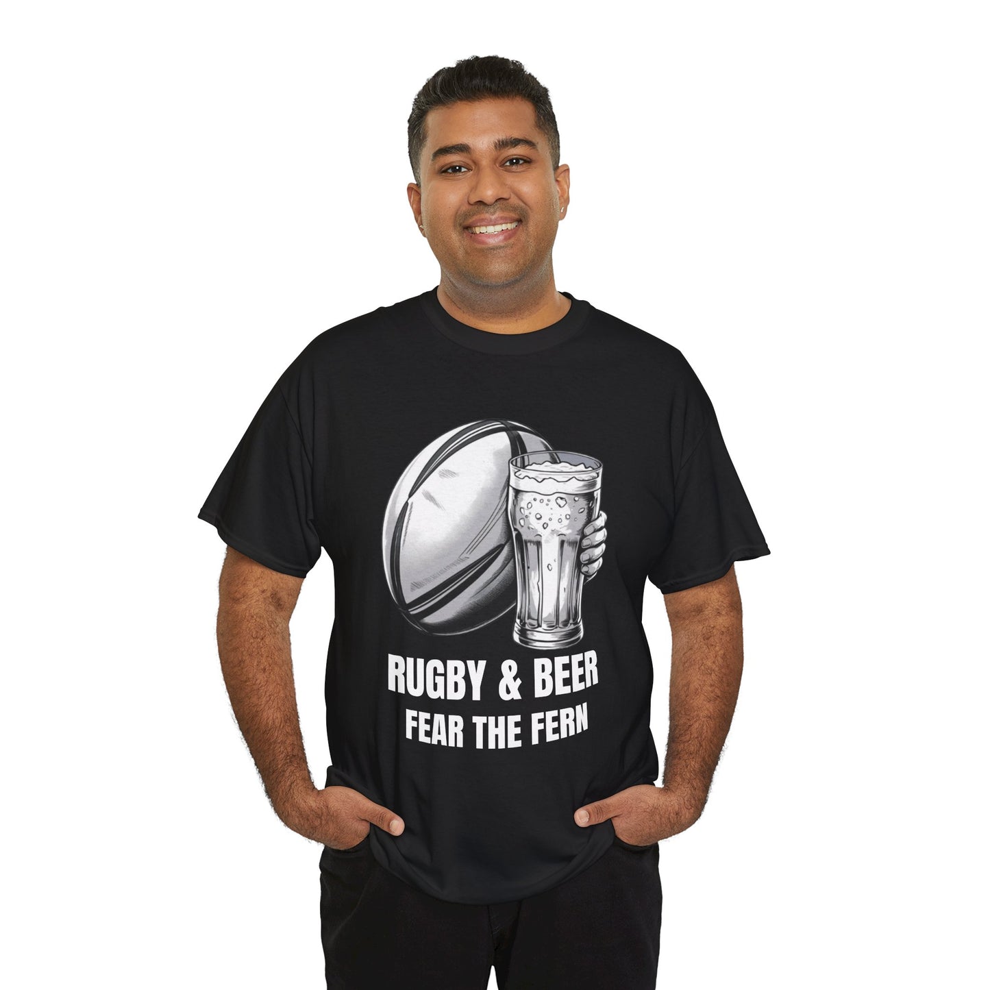 Rugby & Beer ¨Fear the Fern¨ T-Shirt - New Zealand Rugby Fan Matchday Gift