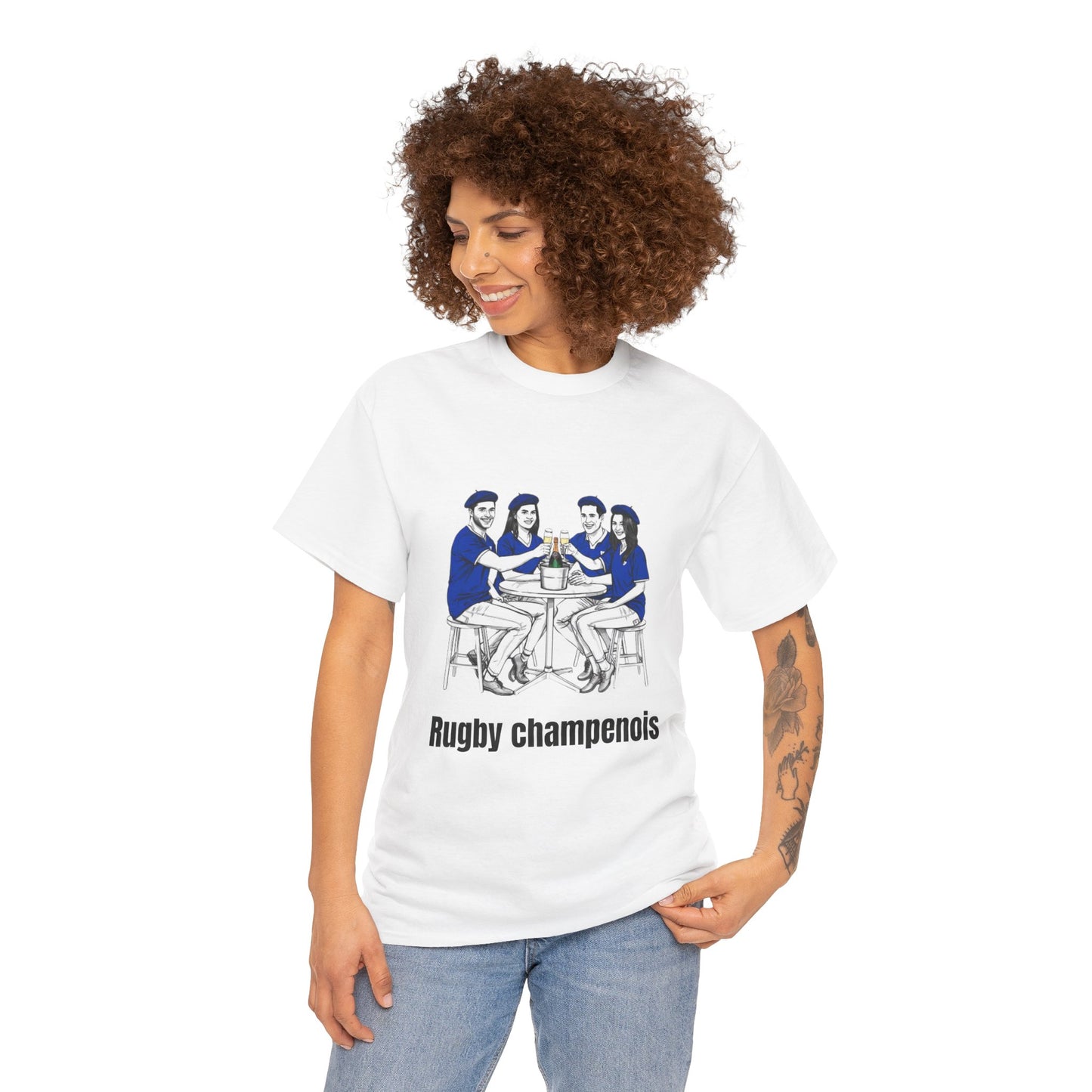 Champagne Rugby T-shirt - French Rubgy Fan Gift